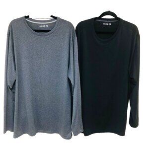 Dillards Solaris Shirt Men 3XT Lot of 2 Gray Black‎ Performance Easy Care